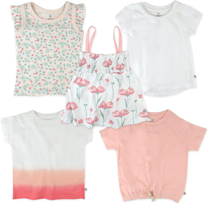 4T / 5-pack Strawberry Pink Floral