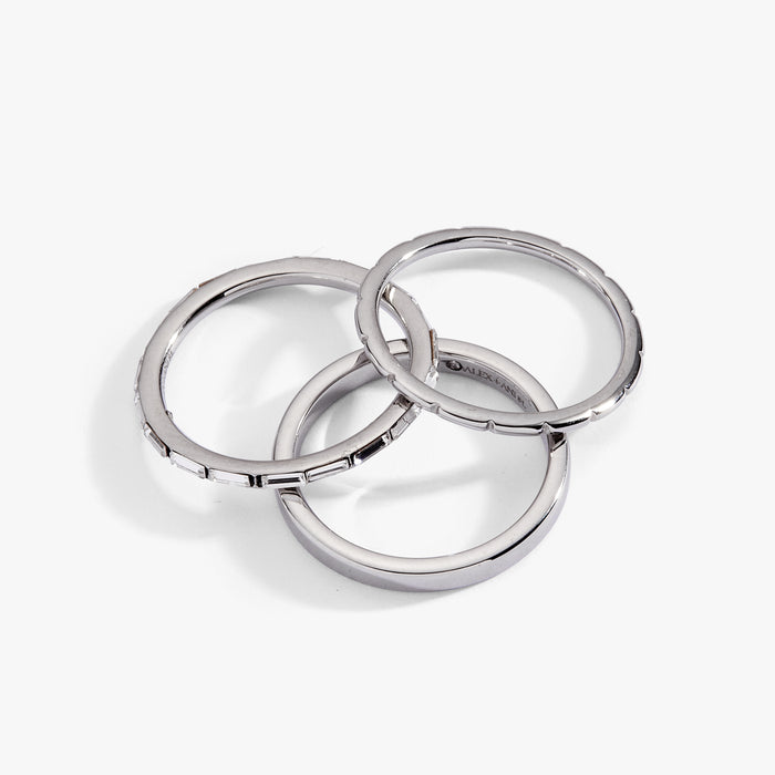 Baguette Stacking Ring Set of 3