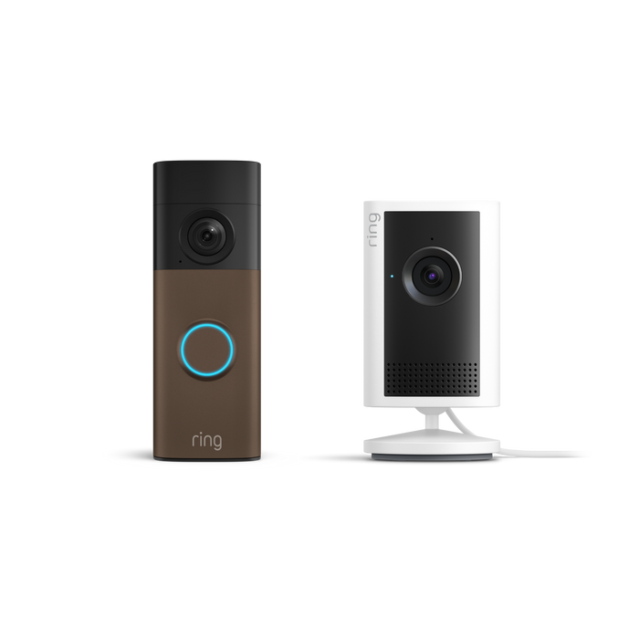 Matte Mocha:Battery Video Doorbell (newest gen) + Indoor Camera Plus (white)