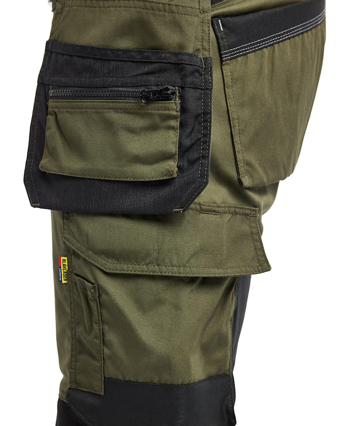 Blaklader Craftsman Trousers Stretch - Forest & Black | 1750
