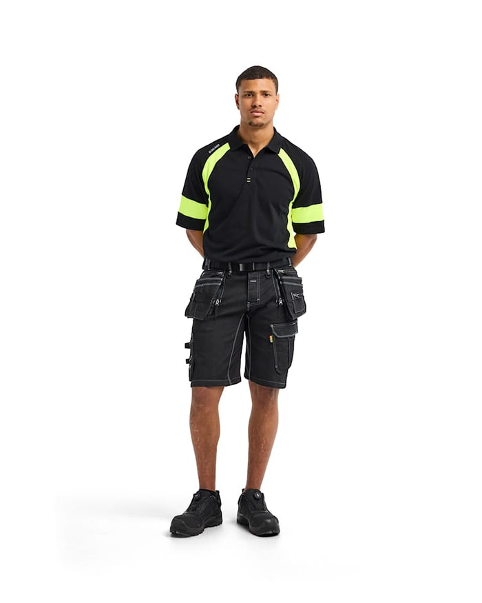 Blaklader Hi-Vis Polo-Shirt - Black/Yellow | 3528