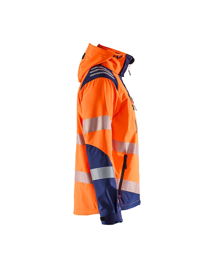Blaklader Hi-Vis Softshell Jacket - Orange/Navy | 4491