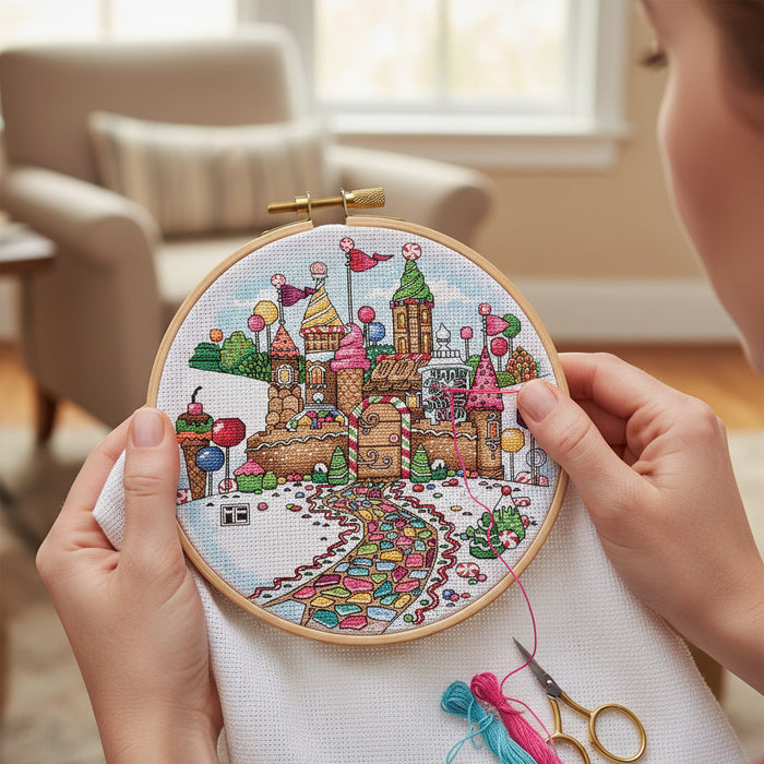Candy Castle Counted Cross Stitch Leaflet