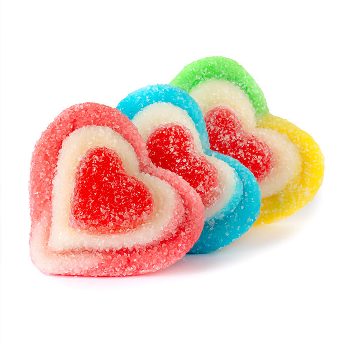 Clever Candy Rainbow Triple Layer Hearts - 6.6lbs