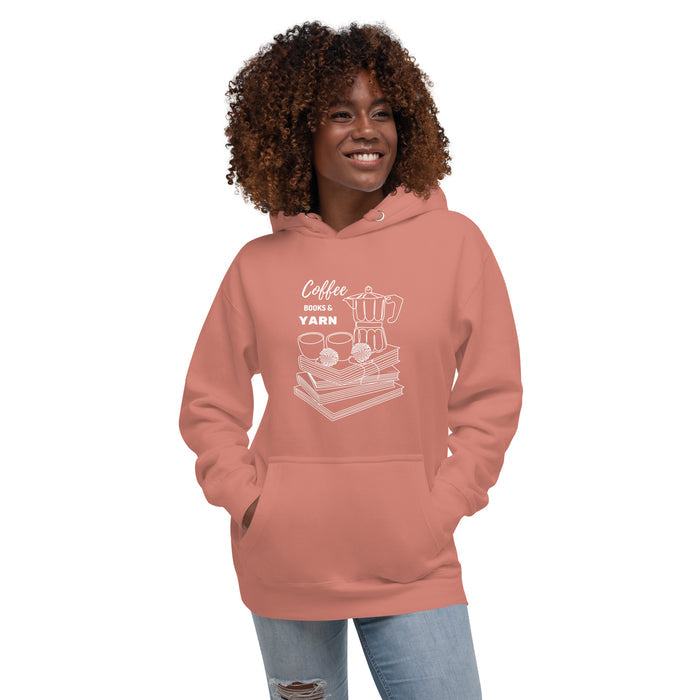 Coffee Books Yarn - Unisex Hoodie