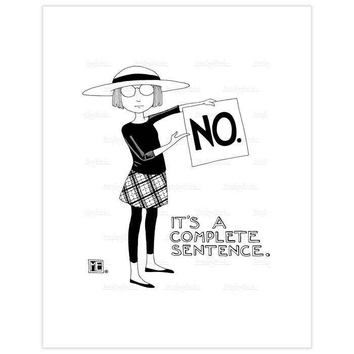 Complete Sentence Fine Art Print