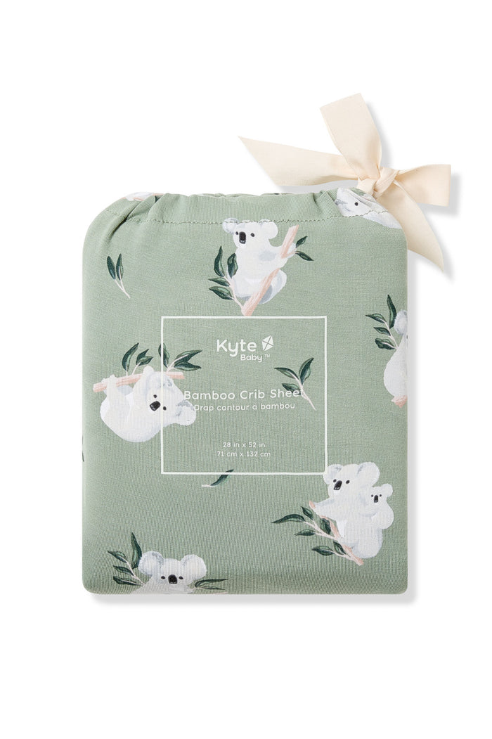 Crib Sheet in Koala shown in its packaging