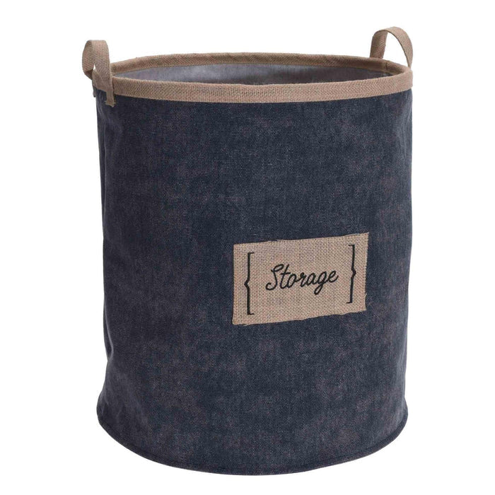 Denim Laundry Bag Canvas - Blue