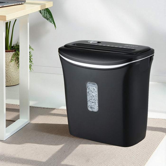 Devanti 12L Cross-Cut Shredder 8-Sheet Paper Home Office Credit Card - Devanti
