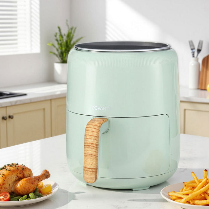 Devanti 5L Air Fryer Touch Control 1700W Green - Devanti