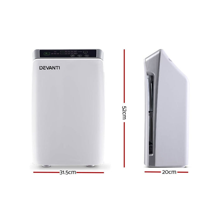 Devanti Air Purifier Cleaner Home Purifiers Odour Sensor HEPA Filter -Home Living Store - -