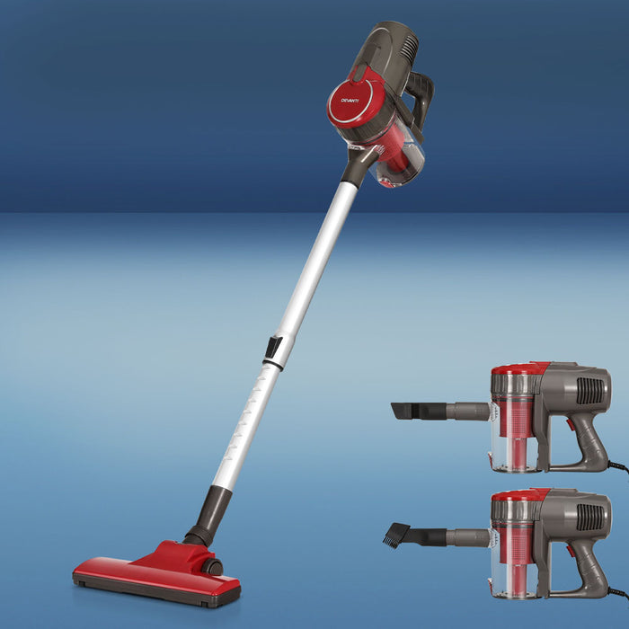 Devanti Stick Vacuum Cleaner Bagless Corded 500W Red - Devanti