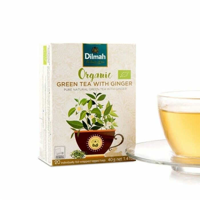 Dilmah Organic Green Tea With Mint 20 Tea Bags Delicate and refreshing mint drink and best enjoyed pure and natural-9312631153453 Hannah's Variety Store