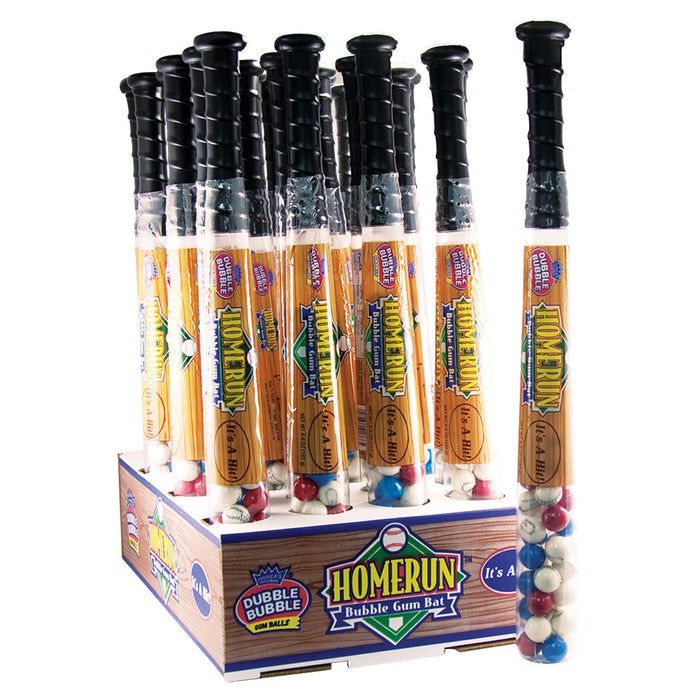 Dubble Bubble With Gumballs Homerun Baseball Bat 6.6oz - 24ct
