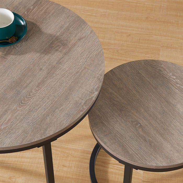 ECHO 600 Nested Coffee Table Set Oak by Censi -Home Living Store - -