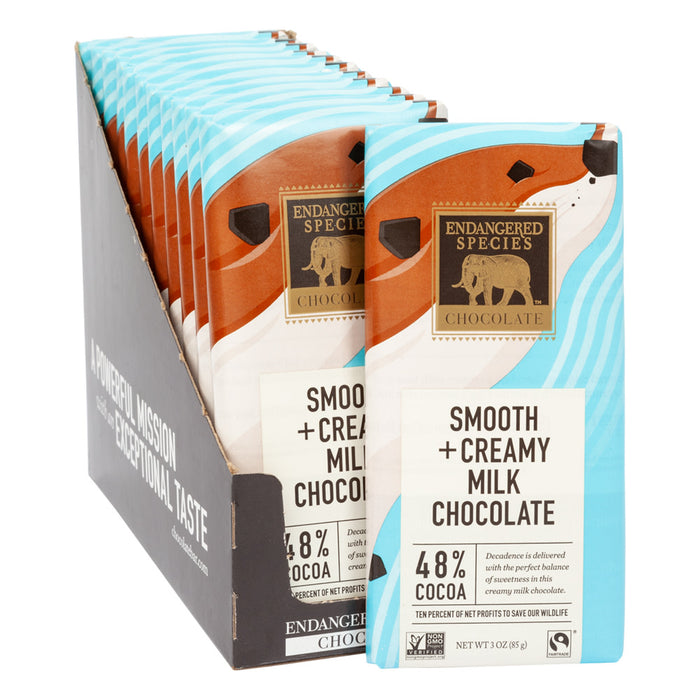 Endangered Species Bar Milk Chocolate 3oz - 12ct