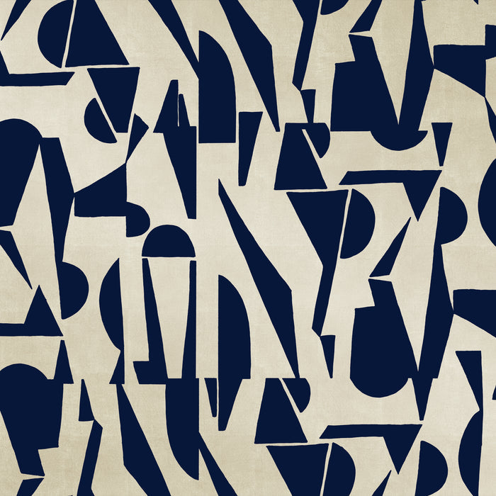 SQUARE FOOT / Navy and Champagne