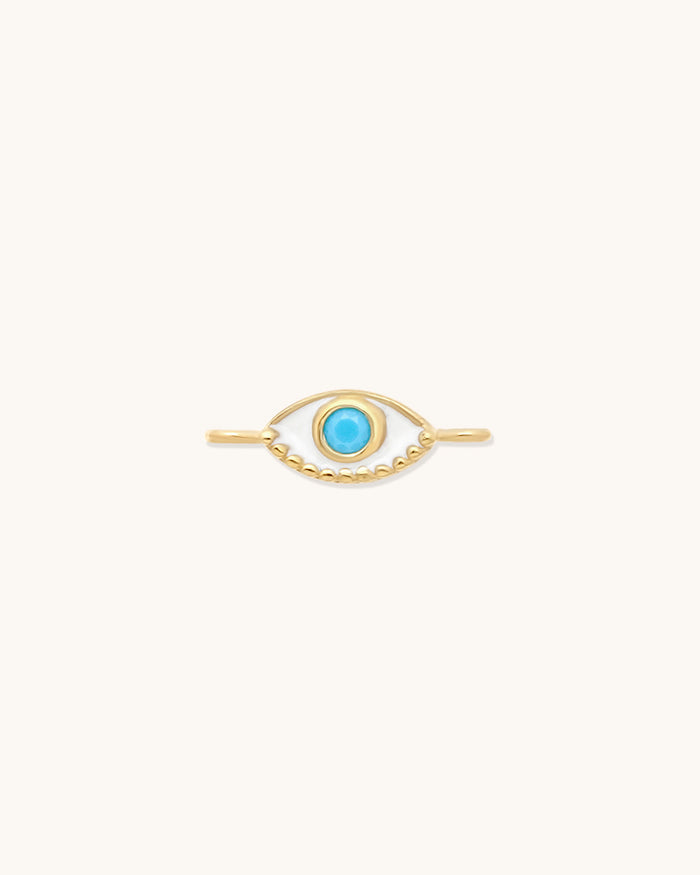 Evil Eye Enamel Connector