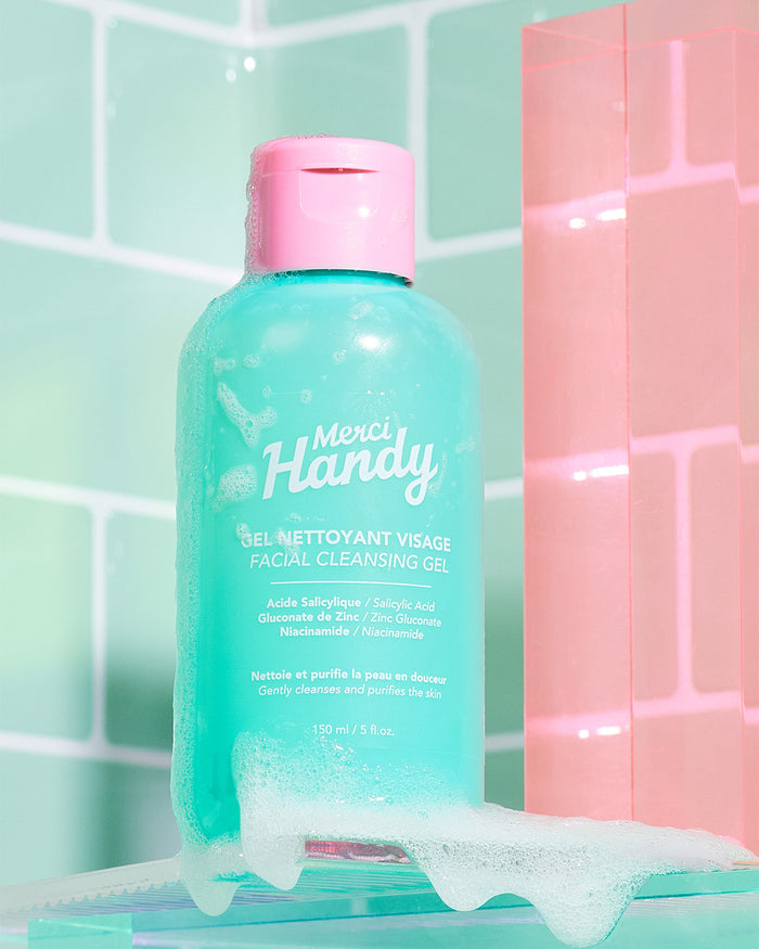 Facial cleansing gel + exfoliating brush