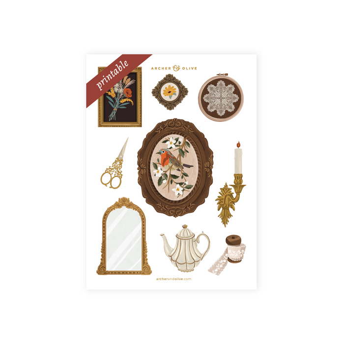 Frame Wall: Printable Stickers - Archer and Olive
