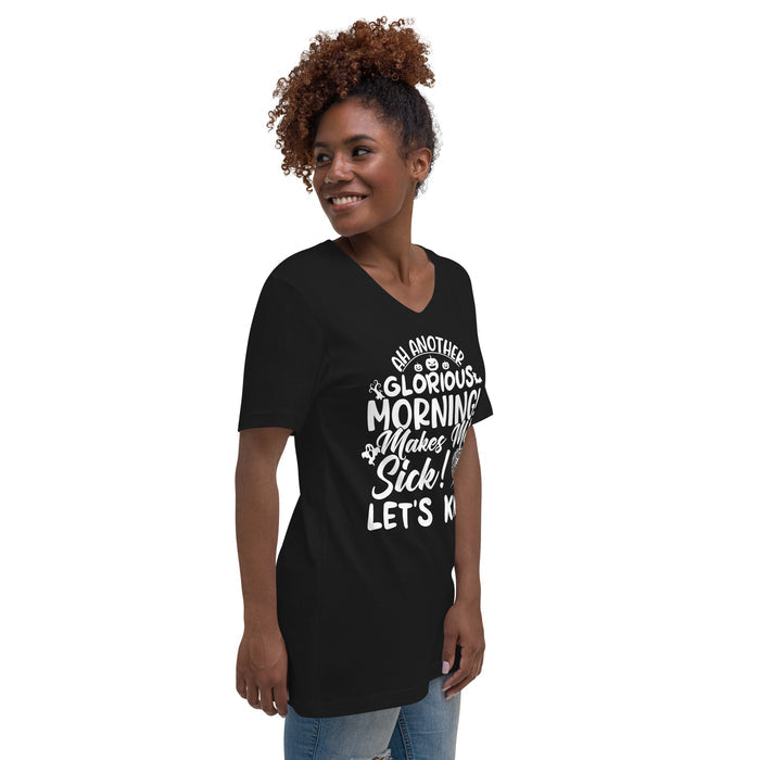 Glorious Morning - Unisex Short Sleeve V-Neck T-Shirt