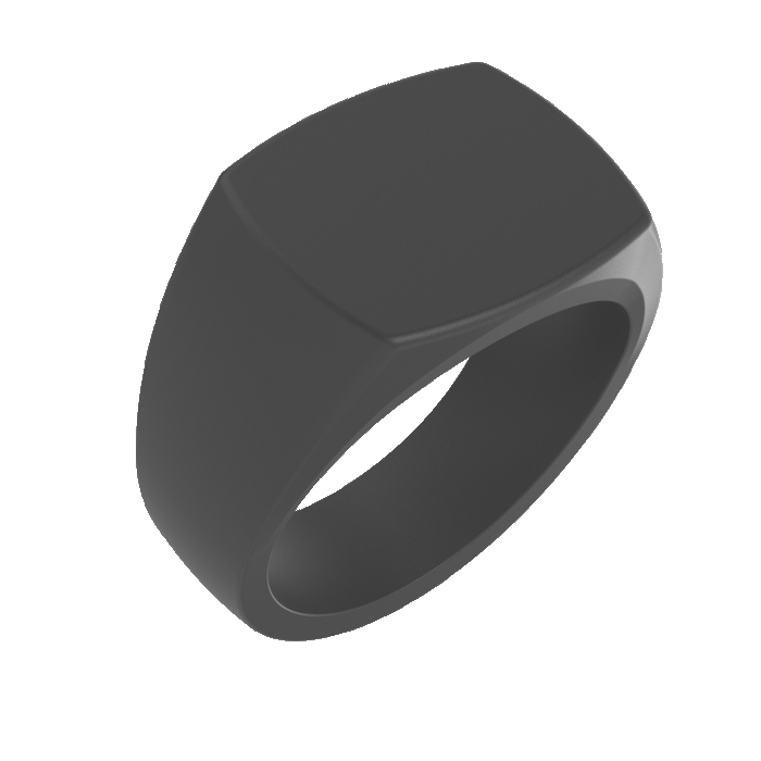 Grand Signet Silicone Ring - Slate