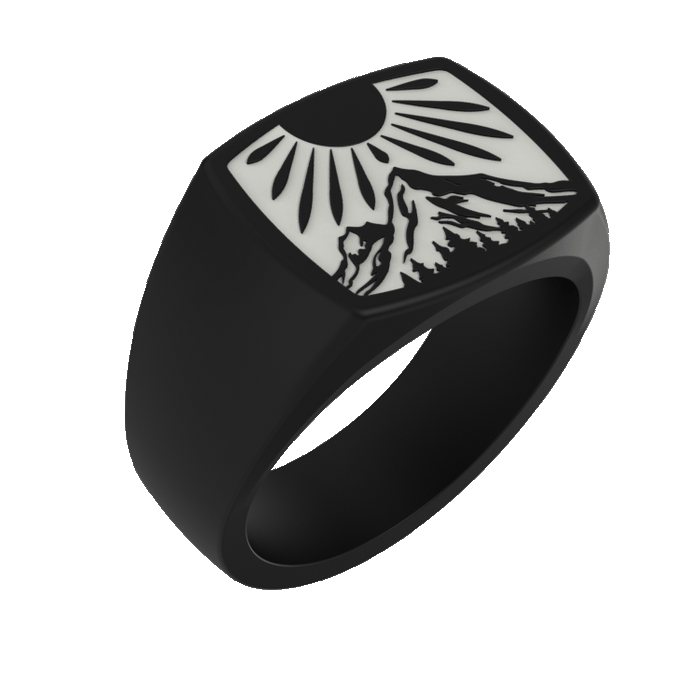 Grand Signet Silicone Ring - Sunlit Summit