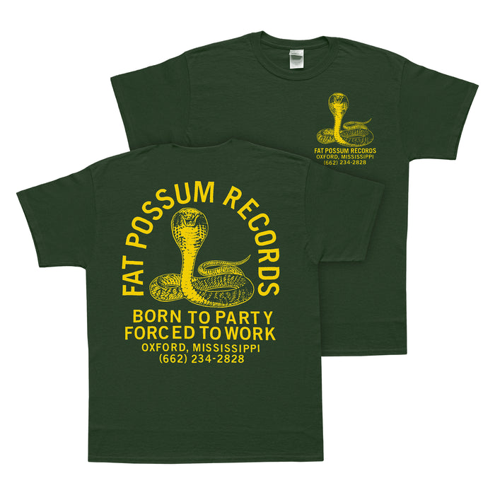 Fat Possum - Green and Yellow "Born To Party" Shirt (Tri-Blend) Vinyl & Merch | Fat Possum Records