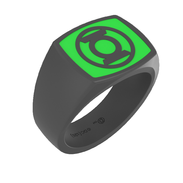 Green Lantern DC Grand Signet Ring - Slate
