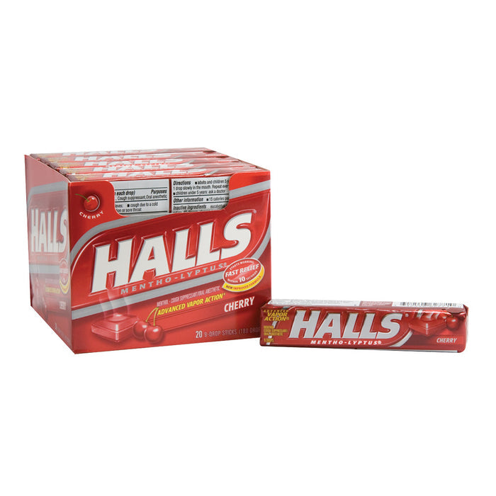Halls Cough Drops Cherry - 20ct