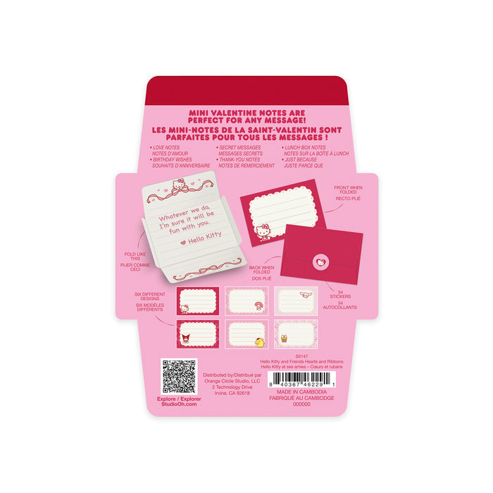 Hello Kitty and Friends x Studio Oh! Mini Valentine Notes Stationery Orange Circle