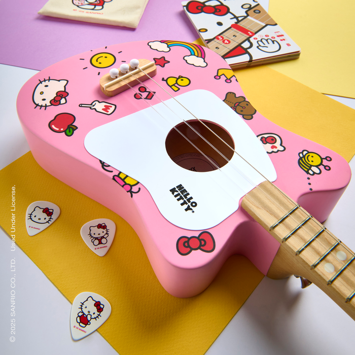 Hello Kitty x Loog Kids Mini Acoustic Guitar (Pink) Home Goods Loog Guitars