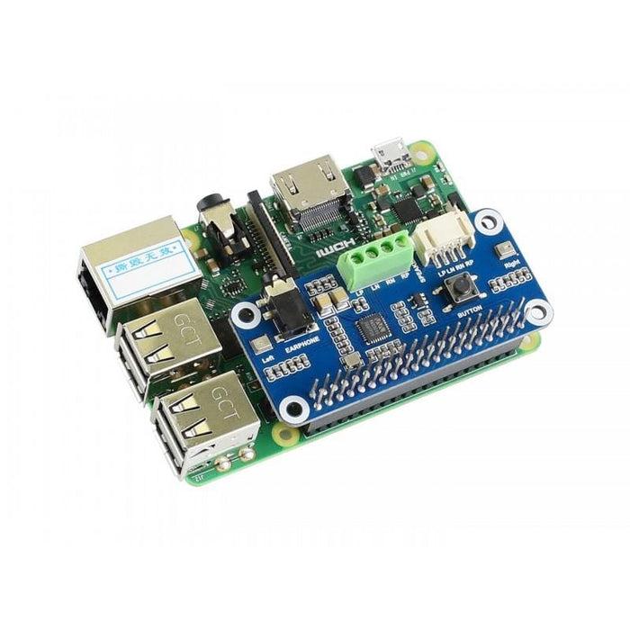 Hi-Fi Sound Card HAT for Raspberry Pi (with speakers) by Waveshare - The Pi Hut