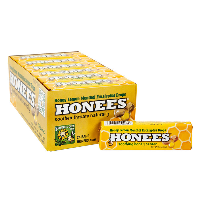 Honees Cough Drops Honey Lemon 9 Pc Stick - 24ct
