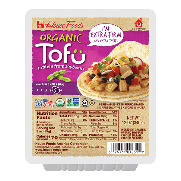 House Foods Organic Tofu 4 Units 340 g / 12 oz Firm tofu is great in savory dishes and can be used for scrambles, sandwiches and stir fry's-468034 Hannah's Variety Store