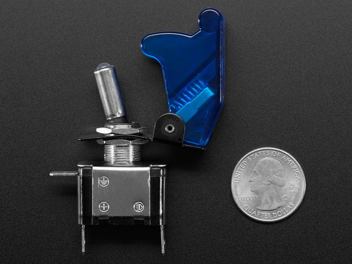 Illuminated Toggle Switch with Cover - Blue by The Pi Hut - The Pi Hut
