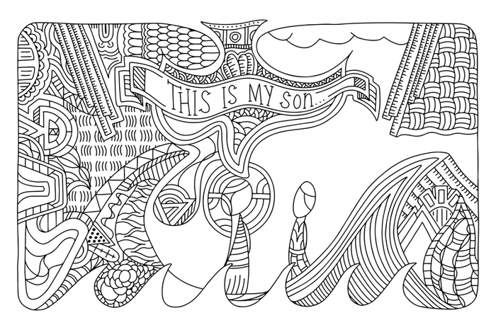 "This is my son" Coloring Poster B&W