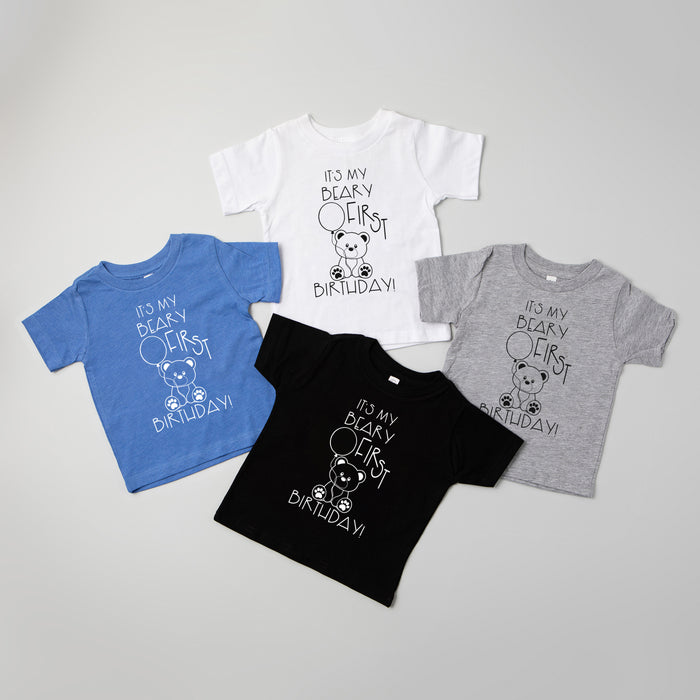 "It's My Beary First Birthday" Teddy Bear Themed Personalized Birthday T-shirt/Bodysuit