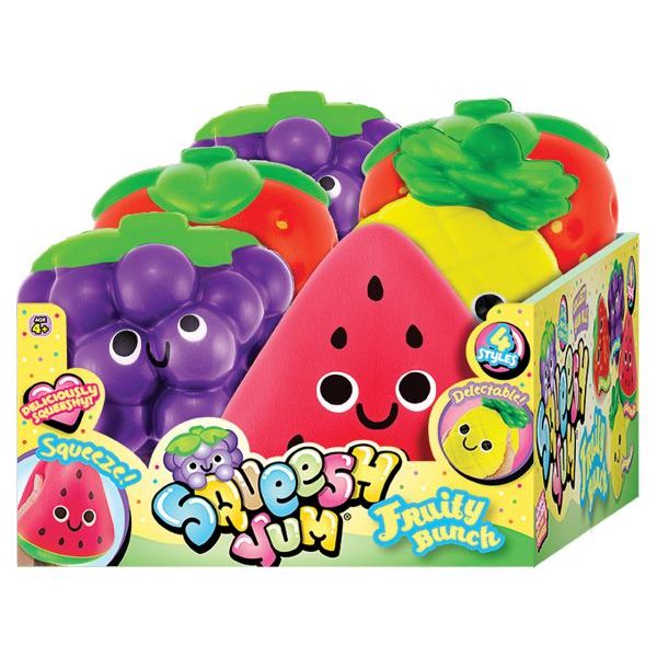 Ja-Ru Squeesh Yum 5 Inch Fruity Bunch Foam Squishy Sensory Toy - Assorted