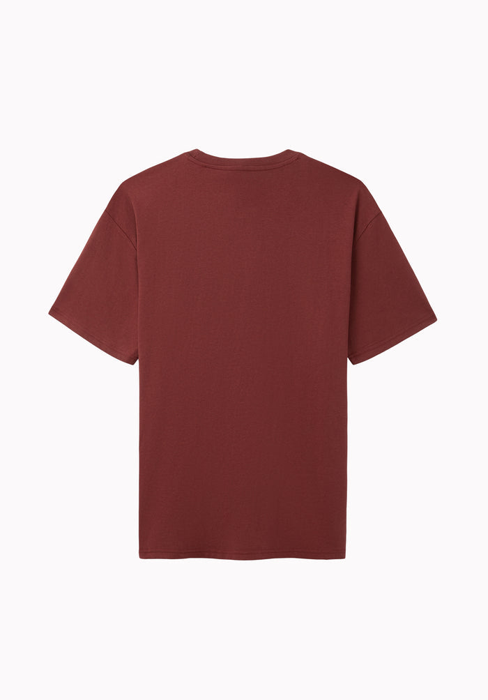 Kianto Men's Short Sleeve Tee, Red Mahogany - BM24975