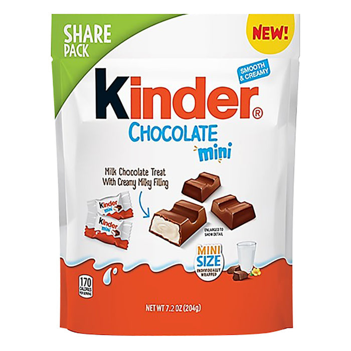 Kinder Mini Chocolate Filled Candy Bars - 8 Count