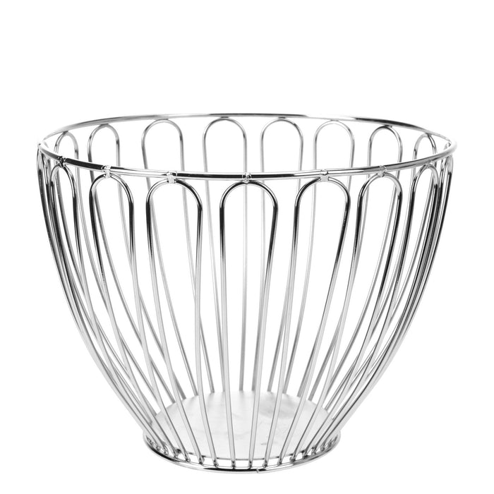Kitchen Life Chrome Plated Fruit Basket 23.7cm - Silver