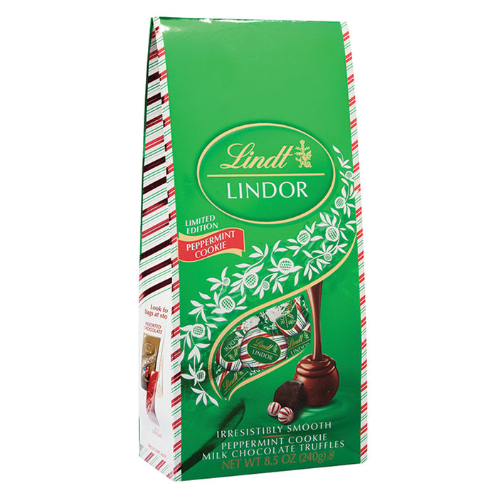 Lindt Lindor Peppermint Cookie Chocolate Truffles - 12 Count