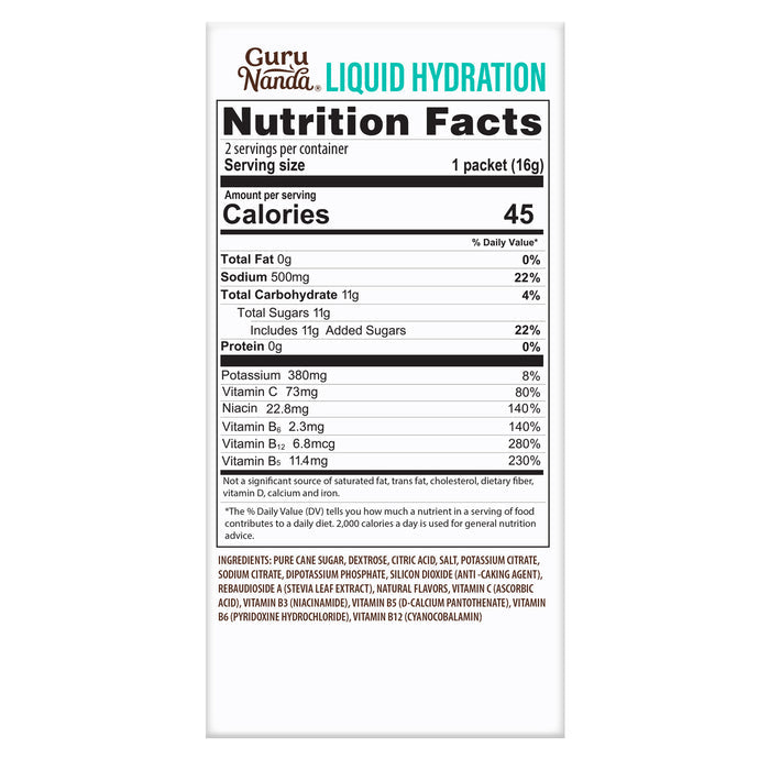 Liquid Hydration Electrolyte Drink Mix, Lemon Lime – 48 Count