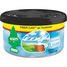 LITTLE TREES AIR FRESHENER FIBER CAN SUMMER LINEN 30G - LTAFFCSLN30G