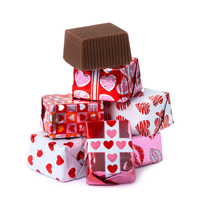 Madelaine Milk Chocolate Foiled Valentine Presents Candy - 12 Count