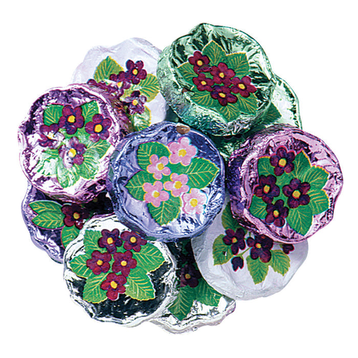 Madelaine Milk Chocolate Foiled Violets Candy - 10 LB