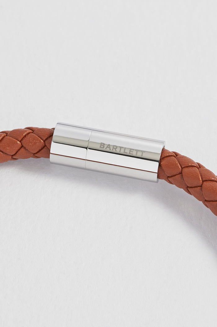 Men's Leather Single Plaited Wrap Bracelet