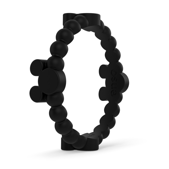 Mickey Mouse Beaded - Obsidian