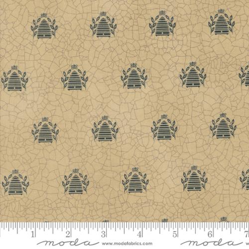 Moda - Bloom And Grow Bee Hives, Tan 1 Yard Cut
